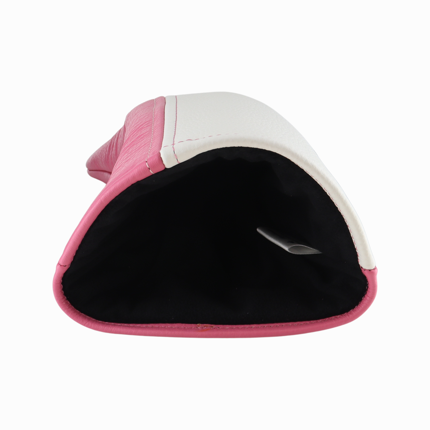 Pink with Pebbled Ivory Leather