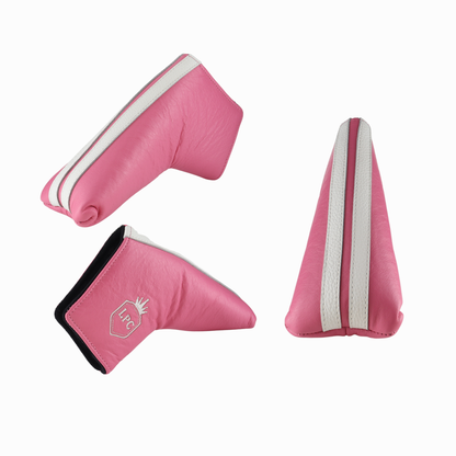 Pink with Pebbled Ivory Leather