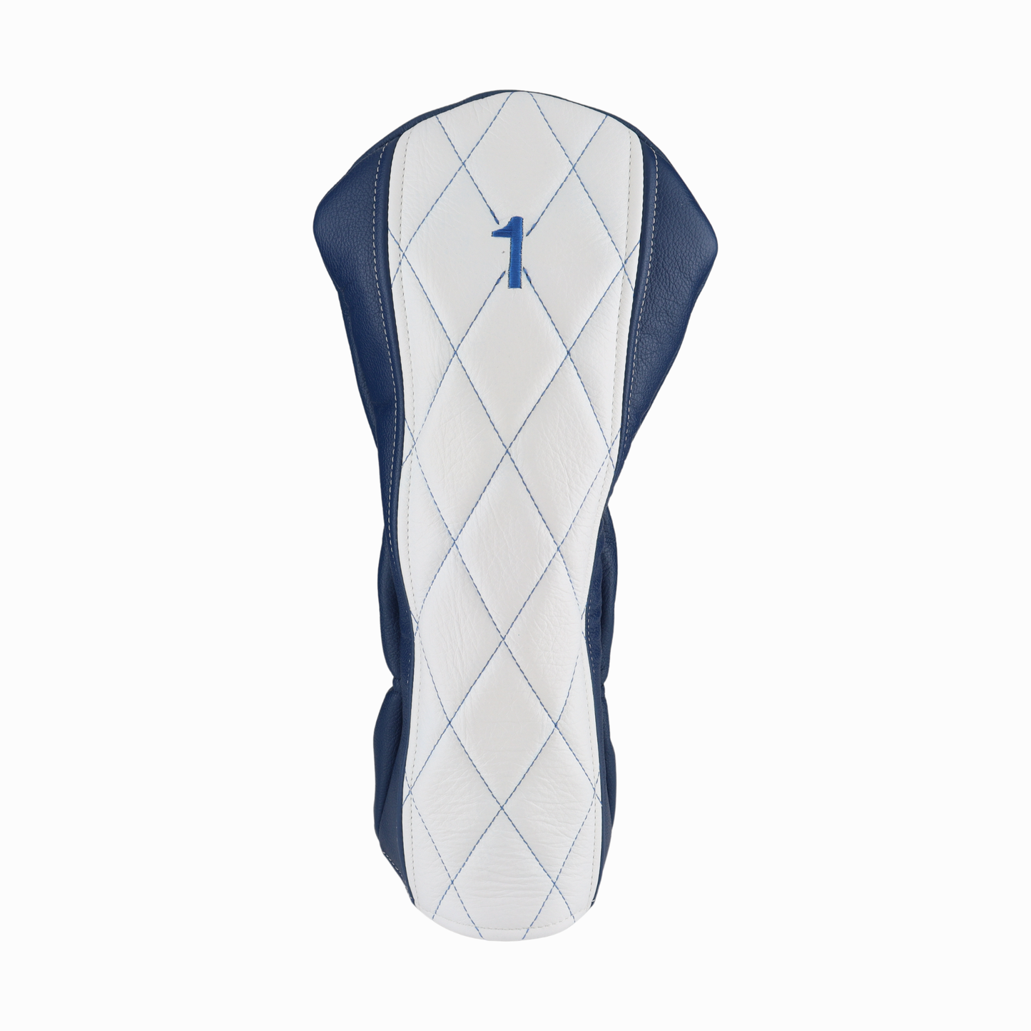 Pebbled Royal and Pebbled White Leather Quilted