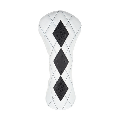 Matte Charcoal Croc with Quilted Smooth White Leather