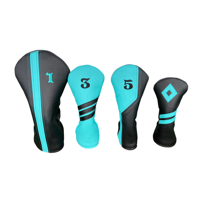 Pebbled Teal with Pebbled Black Leather