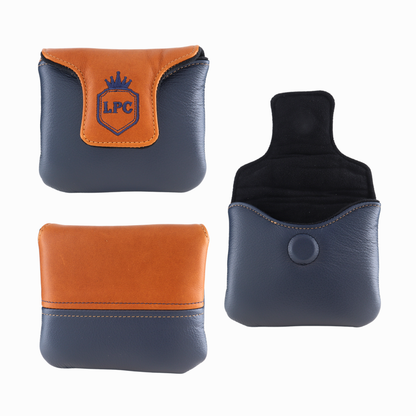 British Tan with Matte Navy Leather