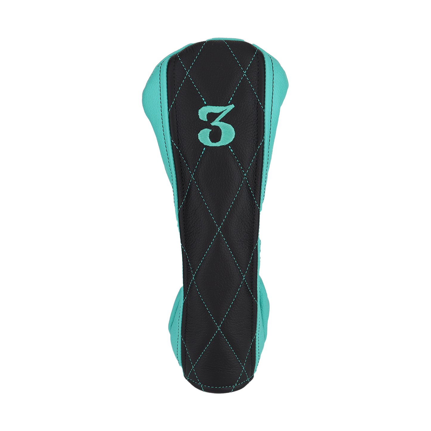 Pebbled Black and Pebbled Teal Leather Quilted
