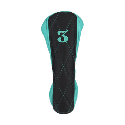 Pebbled Black and Pebbled Teal Leather Quilted