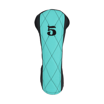 Pebbled Black and Pebbled Teal Leather Quilted
