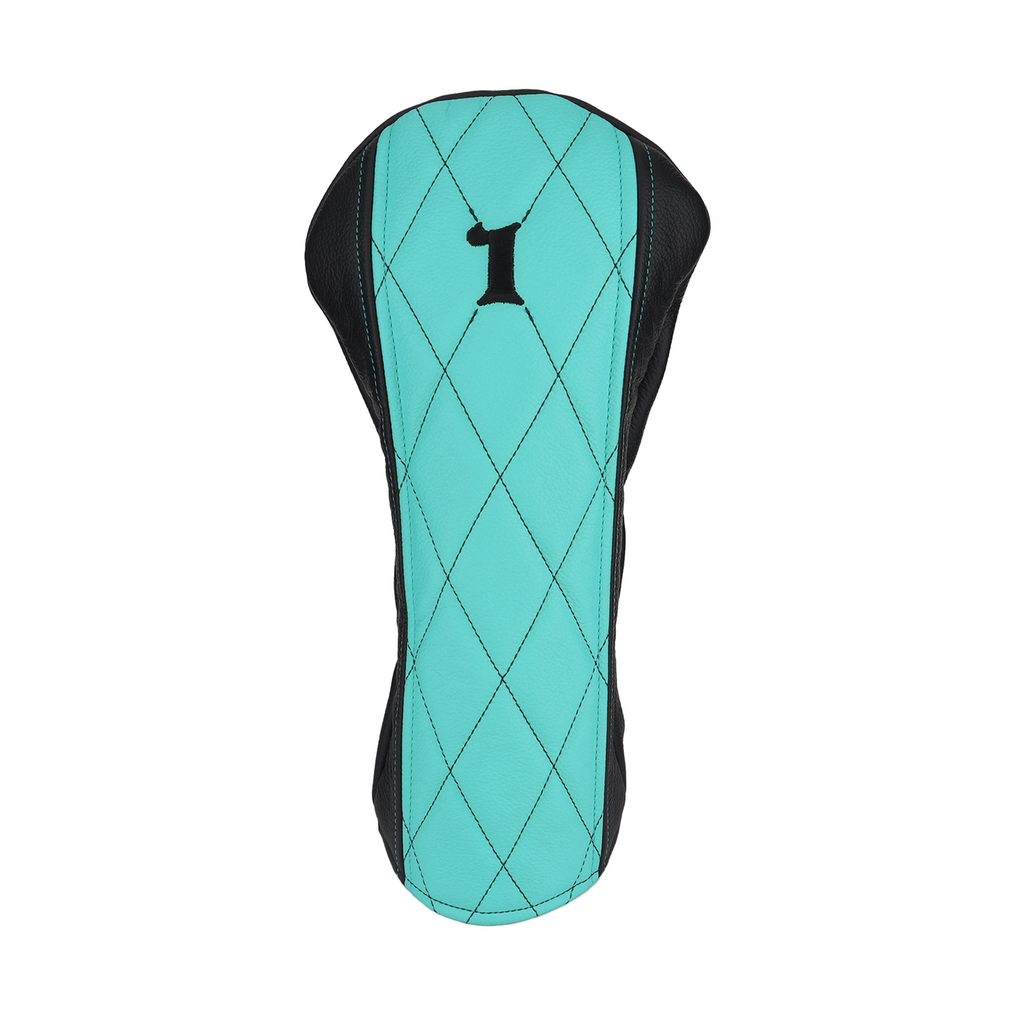 Pebbled Black and Pebbled Teal Leather Quilted