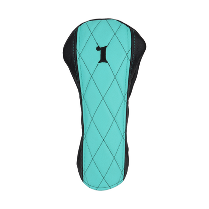 Pebbled Black and Pebbled Teal Leather Quilted