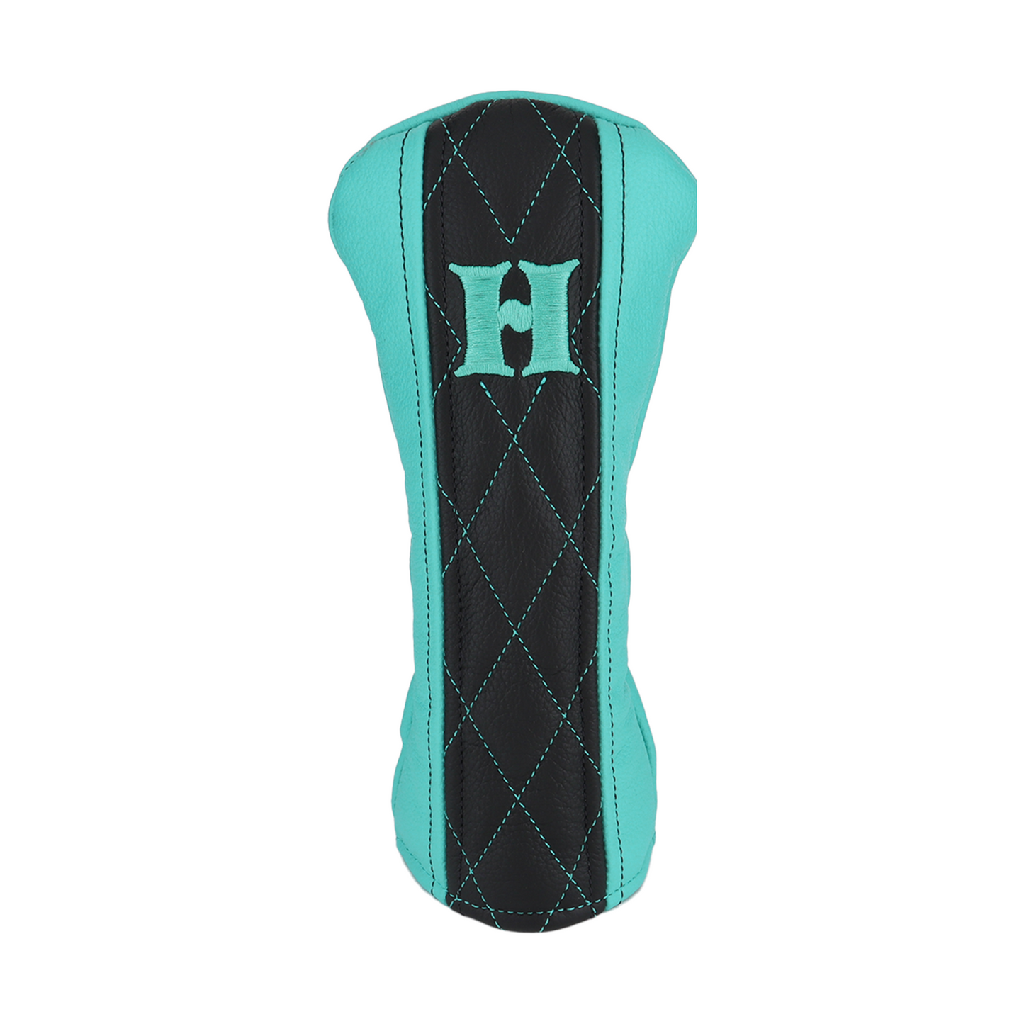Pebbled Black and Pebbled Teal Leather Quilted