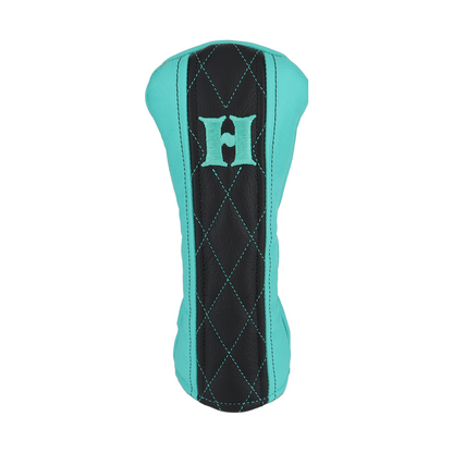 Pebbled Black and Pebbled Teal Leather Quilted
