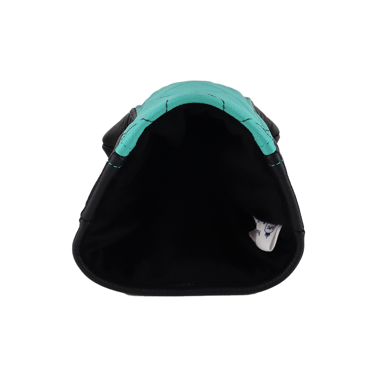 Pebbled Black and Pebbled Teal Leather Quilted
